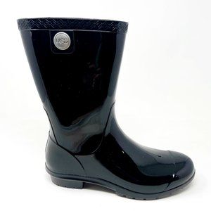 UGG Black Glossy Rain Boots